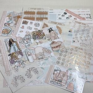 Pink Diamond Planner Co. Elegant Planner Sticker Set - Beach Birthday 16 pc set